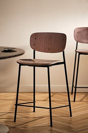 Jotex - Barstol 2-pack Plywood - Stål Valnöt MORRELL - Köp Barstolar hos Jotex