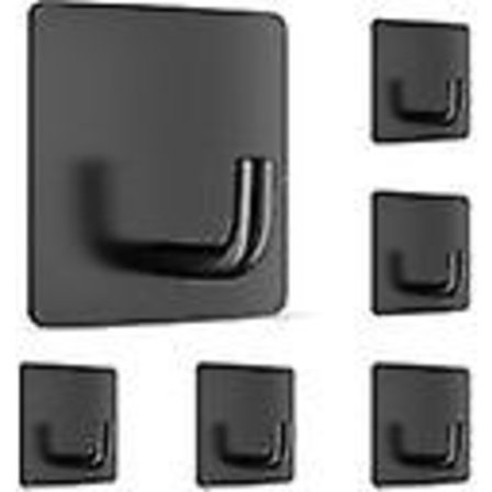 6 st handdukshängare, badrumshanddukshängare, svart