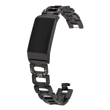 Fitbit Charge 5 aluminiumklockarmband med strassdekor - Svart