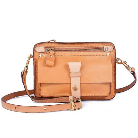 8881 Kohud Läder Retro Blixtlås Messenger Bag Dam Casual Shopping Crossbody Bag