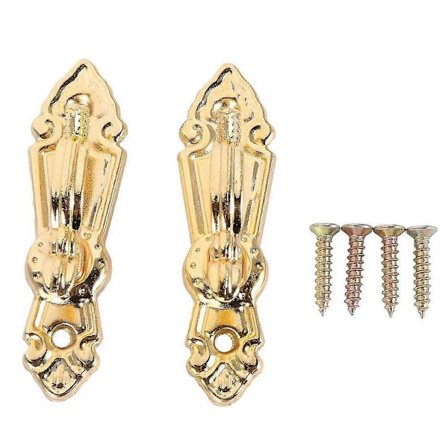 Ruuvi-kiinnitteiset verhonpidikkeet seinäkoukut 2 kpl kultasävy js