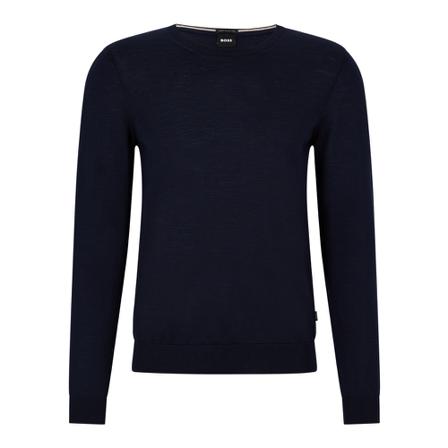 Boss, Round-neck Knitwear Niebieski, Mężczyzna, Rozmiar: XL