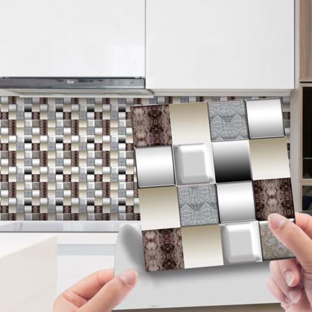 10 St Kakelklistermärke Mosaikmönster Självhäftande Väggdekal