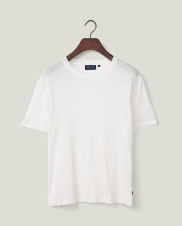 Lexington T-Shirt aus Leinen, weiß