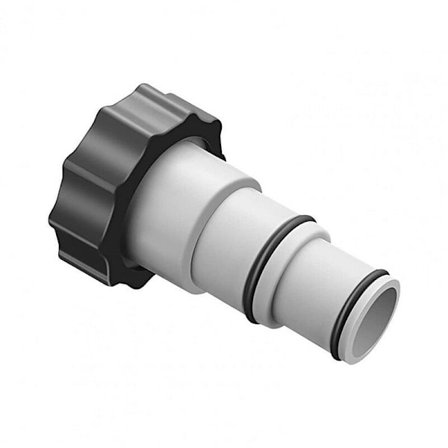 Uima-altaan letkun sovitin A, 38 mm ja 32 mm halkaisijaltaan, pumpun vaihtoletkun sovitin, ruuvattava sisäkierre, liitäntä