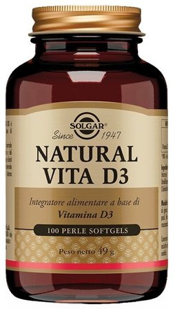 Natural Vita D3 Solgar 100 Perle - Integratore Vitamina D3