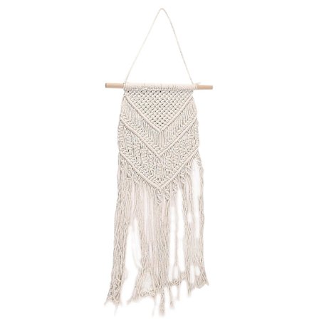 Makramee-seinätekstiili boho-tyyliin