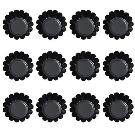 12 stk. Egg Tarte Former Rustfritt Stål Rund Blonde Egg Tarte Form Gjenbrukbare Tartlettformer Bakekopper