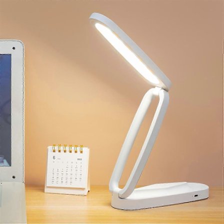 2026 Genopladelig LED Skrivebordslampe med Touch Dæmper, 3 Farvetilstande, USB Opladningsport til Hjemmekontor og Arbejde Læsning Studier[D]