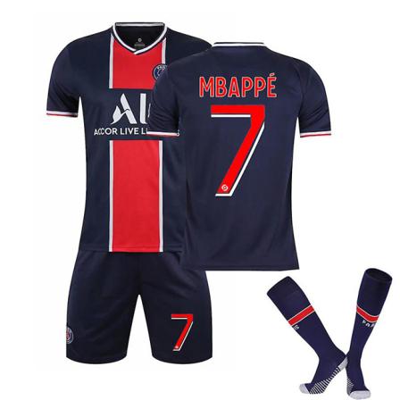 2022 Paris Fotbollströja Hemmatröja Nr 7 Mbappe Ny 22 (120-130cm)