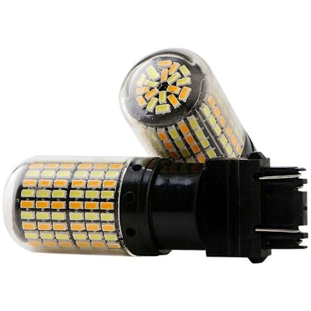 2 stk 3757 3157 4157na LED Pære Switchback Hvit Parkering Blinklys