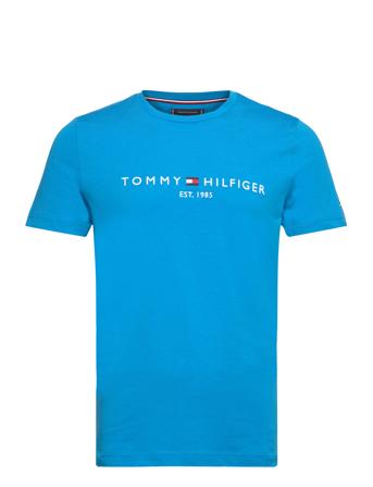 Tommy Logo Tee T-shirts Short-sleeved Blå Tommy Hilfiger*Betinget Tilbud