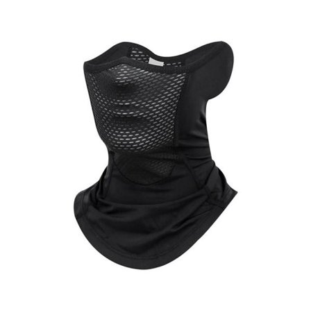 Is Silke Sport Halsduk Damask Utomhus Damm Ansiktsmask Svart