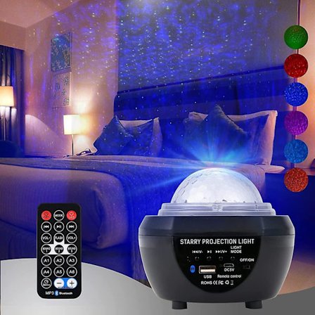 Star Galaxy Projector Premium Projector Lights 360-degree Projector For Bedroom With Built-in Bluetooth Speaker Remote Control Included B091-1