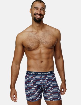 Danish Endurance Men's Classic Trunks 3-Pack - Multi/patterned - M