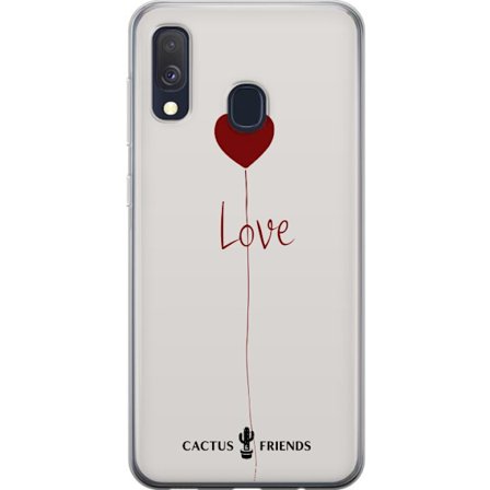 Yhteensopiva Puhelinkuori Samsung Samsung Galaxy A40 Cactus and Friends - Love Balloon Minimal