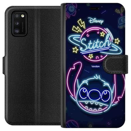Samsung Galaxy A41 Lompakkokotelo Stitch Neon