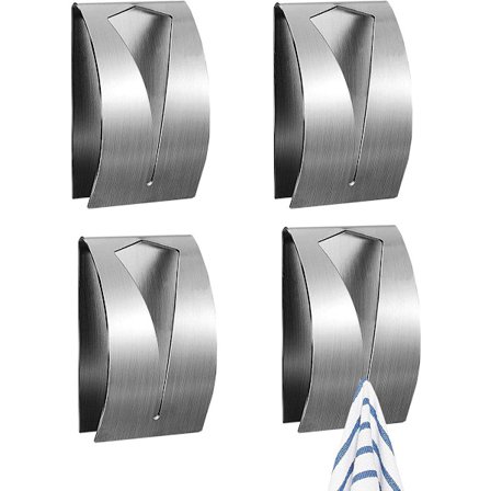 kpl - itseliimautuva pyyheklipsi - 5*2,3*7,8 cm - ruostumattomasta teräksestä valmistetut keittiön seinäkoukut - ruostumattomasta teräksestä 