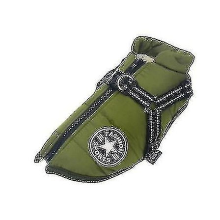 Reflekterende Hundedækken med Sele, Vindtæt & Vandtæt Design, Justerbare Skulderstropper & D-Ring, Højdensitetsstof & Legeringslynlås, Ideel til XXL