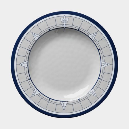 Piatti in melamina Marine Business Pacific, bianco/blu, 21 cm, confezione da 6