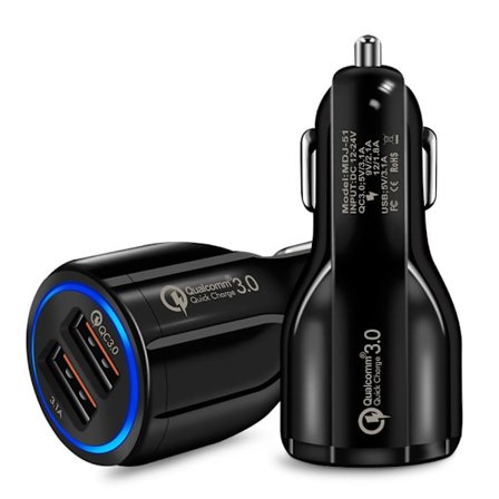 (2-PACK) Billaddare Fast Charge 3.0 iOS/Android 35W For Car
