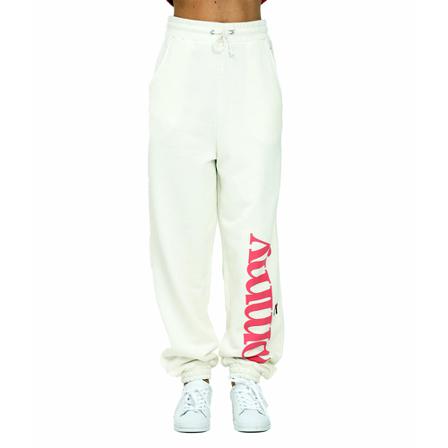 Tommy Jeans, Tommy J Trousers Beige Wit, Dames, Maat:M