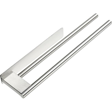 Baderomshylle for Håndklær Uten Boring 304 Rustfritt Stål Dobbel Håndklestang Selvklebende To Armer Veggmontert