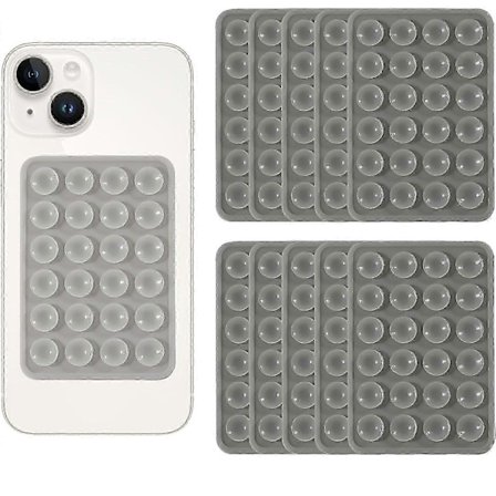 10 stk. silikone sugekop telefonetuiholder, silikone sugekopper til mobiltelefoner, multifunktionel mobiltelefonholder med klæbende bagside