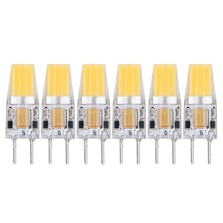 Silikon LED-lampa GY6.35 5W AC DC12V COB Ljus Energisparlampa 6-pack {db}