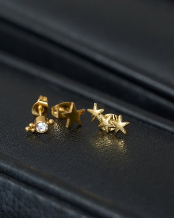 Timi of Sweden Skylar - Star Climber Earrings Mini Doré Bijoux Fille - Kids Brand Store