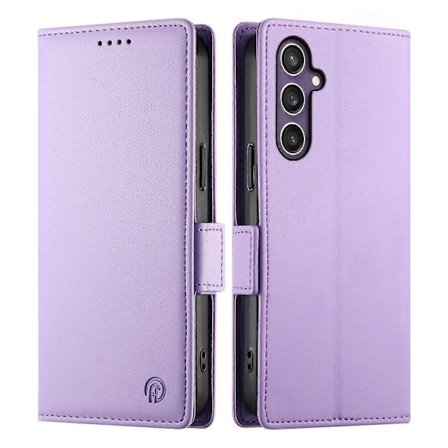 DF-010 Samsung Galaxy S25+ -jalustakotelo PU-nahkainen lompakkopuhelinkuori - Mustanvihreä