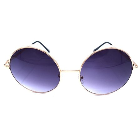 Enigma runde solbriller - Gull/lilla
