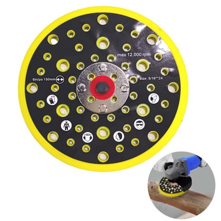 150 mm slibeplade, sandplade, 54 huller, slibebase, støtteplade, slibeskive kompatibel med Mirka CEROS DEROS slibemaskine med 5/16 gevind