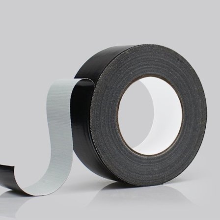 Sort gaffatape, 48mm x 50m, 2” vandtæt stærk klæbende gaffatape til lapning, forsegling, sikring af kabler og mærkning, kraftig tape, en rulle