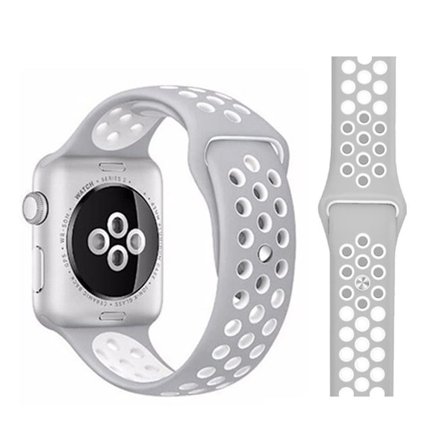 Apple Watch Series 5 / 4 44mm dual color watch band - Grey / White