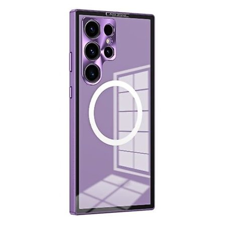 MagSafe HD Fjäderspänne Metall Mobilskal för Samsung Galaxy S22 Ultra 5G