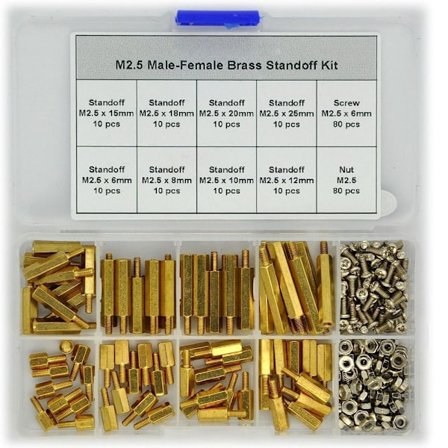 240 stk Messing Avstandsstykke Standoff Skrue Mutter Gjenget søyle