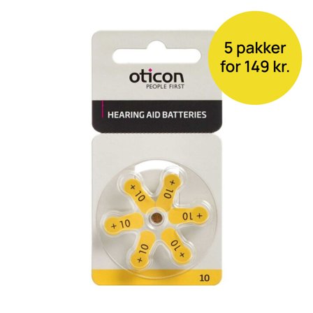 Oticon 10 batteri