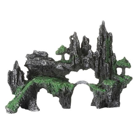 Akvariedekoration Berg Grotta Sten Ornament Fisk Tank Bergvy Dekor