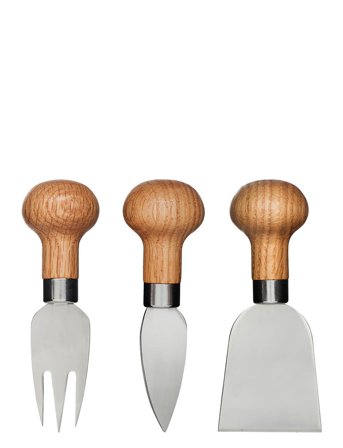 Nature Cheese Set, 3 Pcs Brown Sagaform