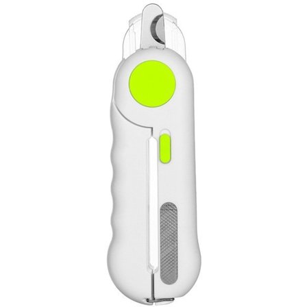 Kloklippere til kæledyr med lys, egnet til katte, små hunde og hvalpe, super klart LED-lys oplyser neglelinjen for at forhindre overklipning, grøn