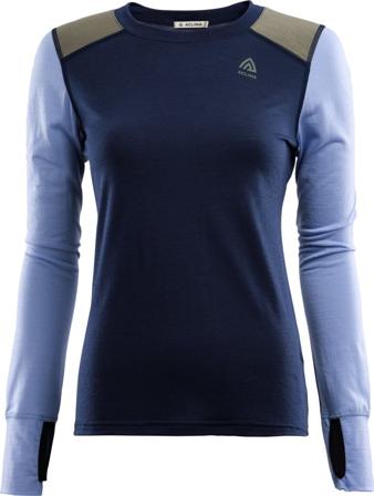 Aclima LightWool Reinforced Crew Neck Woman Women base layer tops Blue XS