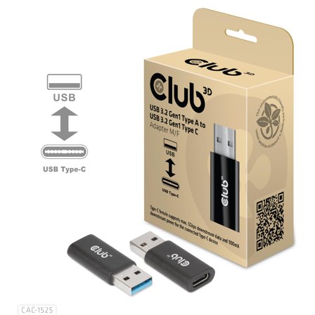 Club 3D USB type C-adapter - USB-type A til 24 pin USB-C