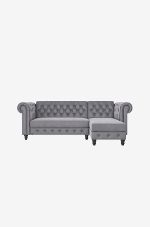 Dorel Home - Sjeselong Sovesofa Felix - Grå - Sovesofaer - Fra Homeroom