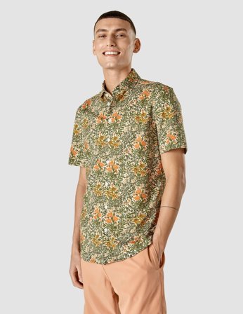 Shaping New Tomorrow - Classic Short-Sleeved Shirt - Flower Oasis - Herre - Størrelse XXXL