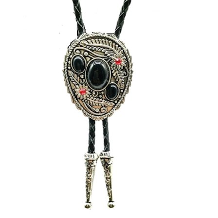 Vintage Turkos Sten Bolo Tie Native Cowboy Western Retro Halsband För Män