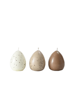 Åhléns Home Påskljus ägg, 3-pack Ljus Beige ONESIZE