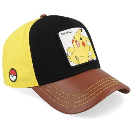 Capslab - Svart trucker Keps - Pokemon Pikachu Yellow/Black/Brown A-Frame Trucker @ Hatstore