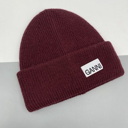 Strikket Ganni Vinter Varm Lue Mansjettknapper Strikket Stretch Beanie Lue av for Menn og Kvinner