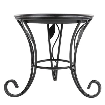 Jern Metal Mini Lille Blomsterplante Potteholder til Indendørs Udendørs Altan Skrivebord (Sort)